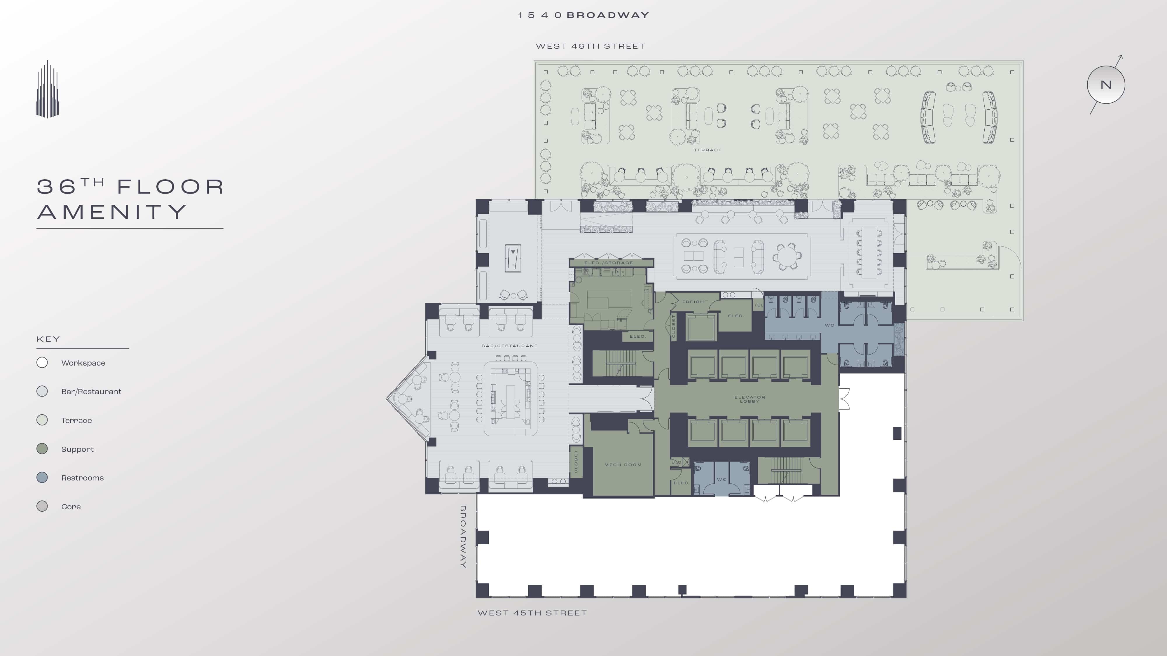 36th Floor Amenity Floor Plan